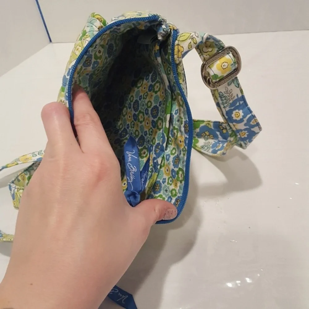 Vera Bradley‎ English Garden Flap Shoulder Bag Blue